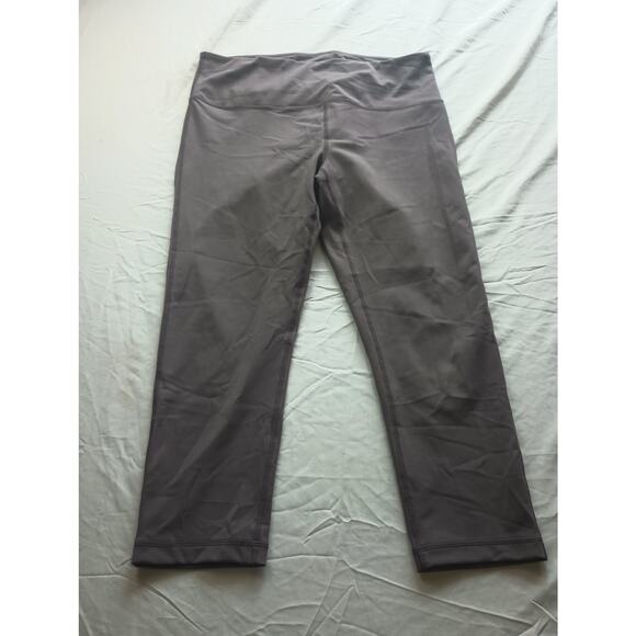 Zella Women's Grey Cropped Stretch Leggings, Size Large Athletic Sports Running - Picture 1 of 3